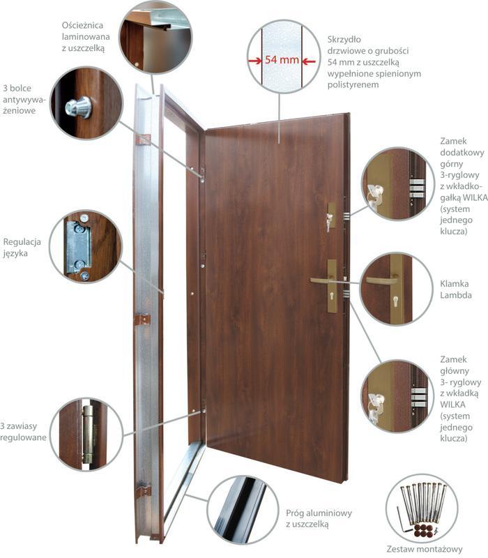 plan drzwi stalowe - mieszkanie